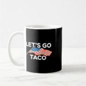 アメリカおもしろい国旗Let's Go Taco コーヒーマグカップ (左)