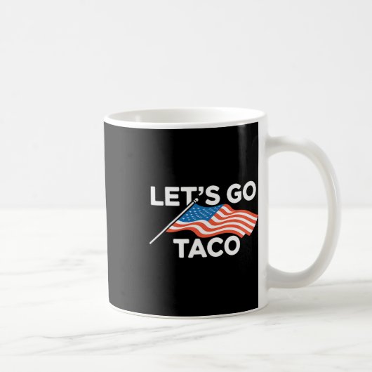 アメリカおもしろい国旗Let's Go Taco コーヒーマグカップ (右)