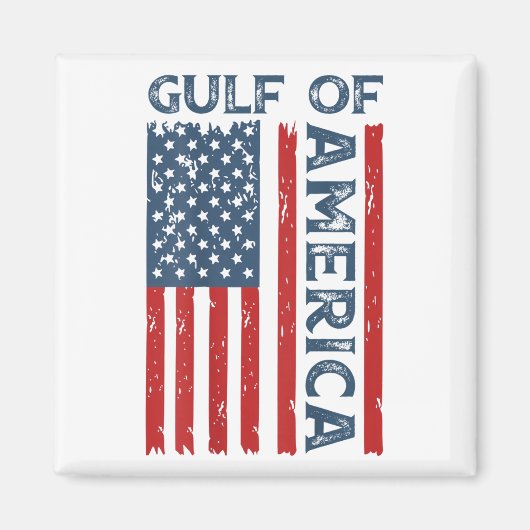 アメリカおもしろい湾米国国旗(Baに表示) マグネット (正面)