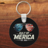 アメリカおもしろい湾2025年レトロサングラス キーホルダー (正面)