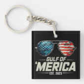 アメリカおもしろい湾2025年レトロサングラス キーホルダー (正面)