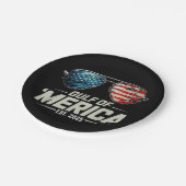 アメリカおもしろい湾2025年レトロサングラス ペーパープレート (アングル)