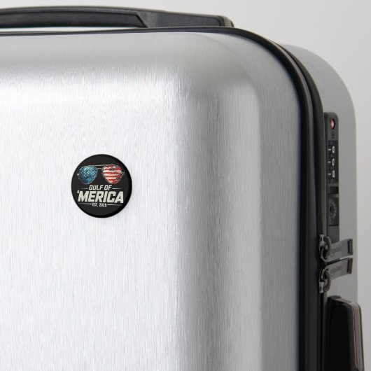 アメリカおもしろい湾2025年レトロサングラス マグネット (インサイチュ (スーツケース))