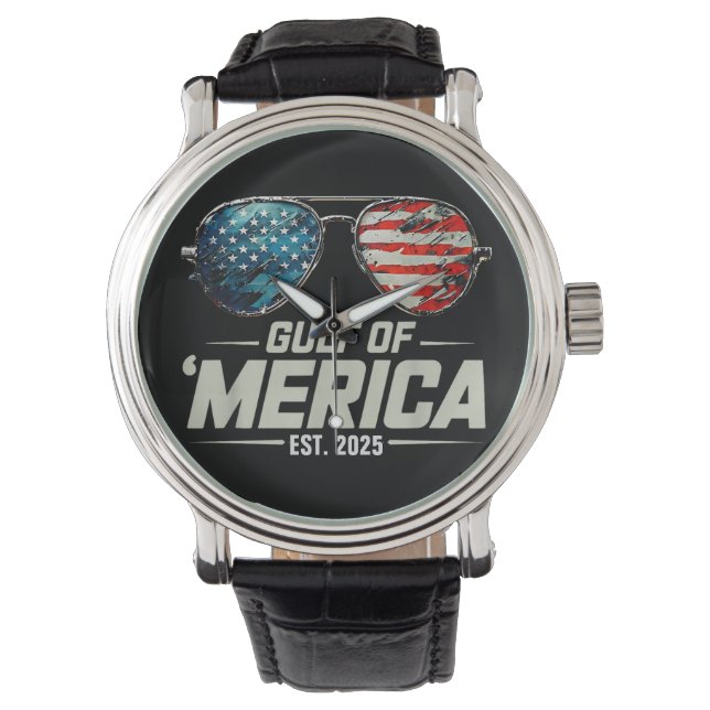 アメリカおもしろい湾2025年レトロサングラス 腕時計 (正面)