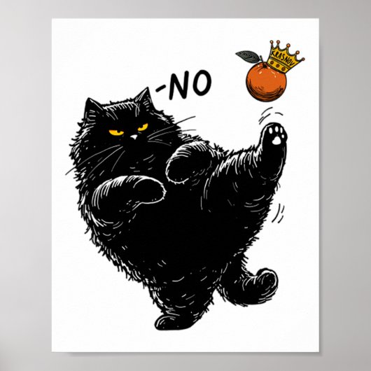 アメリカおもしろいKで怒は王ではない黒猫 ポスター (正面)