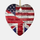 アメリカおよびイギリスの旗 セラミックオーナメント (右)