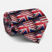 アメリカおよびイギリスの旗 ネクタイ (ロール)