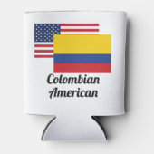 アメリカおよびコロンビア国旗 缶クーラー (正面)