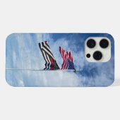 アメリカおよび消防旗 iPhoneケース (裏面横)