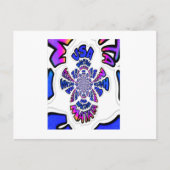 アメリカお祝い:ラブリーおもしろい文字ダイナミック・アート ポストカード (正面)