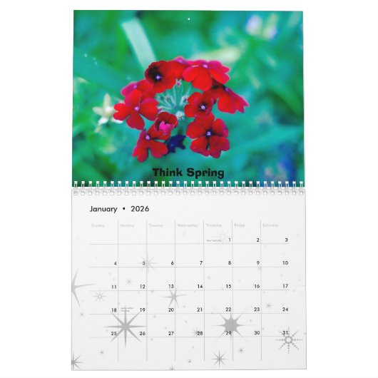 アメリカからのイメージ カレンダー (1月 2026)