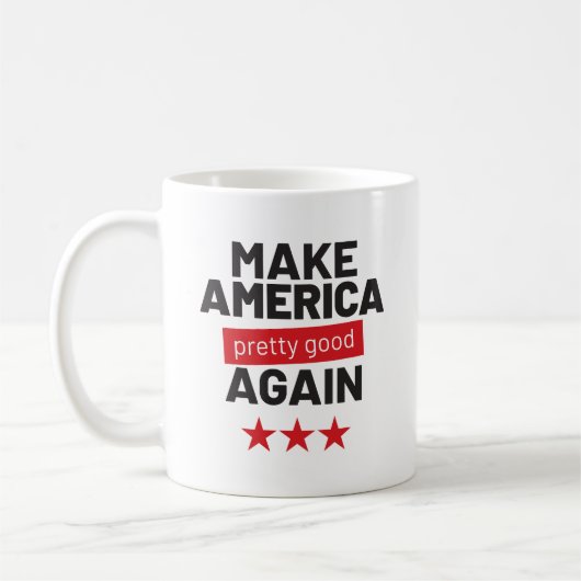 アメリカかわいらしを再び良くすおもしろいる コーヒーマグカップ (左)