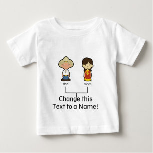 アメリカか中国のなベビー家族のティー-これをカスタマイズ! ベビーTシャツ