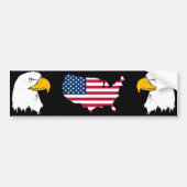 アメリカがあること誇りを持った-米国の旗 バンパーステッカー (正面)