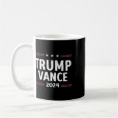アメリカがアメリカを取り戻すトランプVance 2024バイスPr コーヒーマグカップ (左)