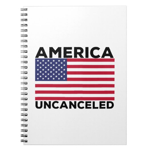 アメリカがキャンセルなし ノートブック (正面)