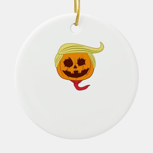 アメリカがハロウィン素晴らしを再びおもしろい開く セラミックオーナメント (正面)