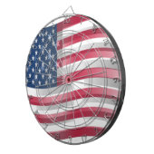 アメリカが一つに：大胆なデザインのストライプと星 ダーツボード (正面右)