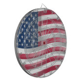 アメリカが一つに：大胆なデザインのストライプと星 ダーツボード (正面左)