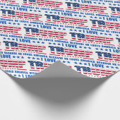 「アメリカが大好きだからトランプが大好き」 ラッピングペーパー (角)