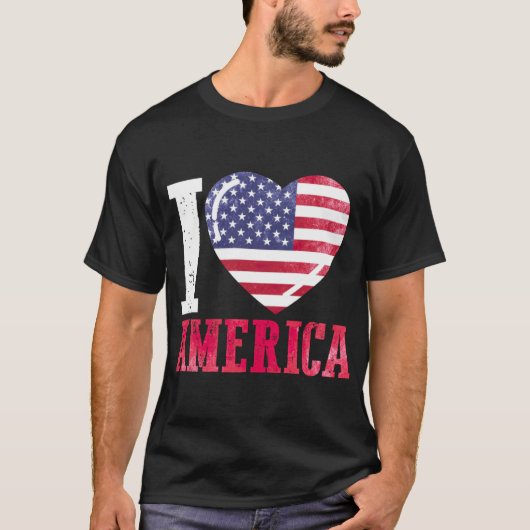 アメリカが大好きアメリカが大好き Tシャツ (正面)