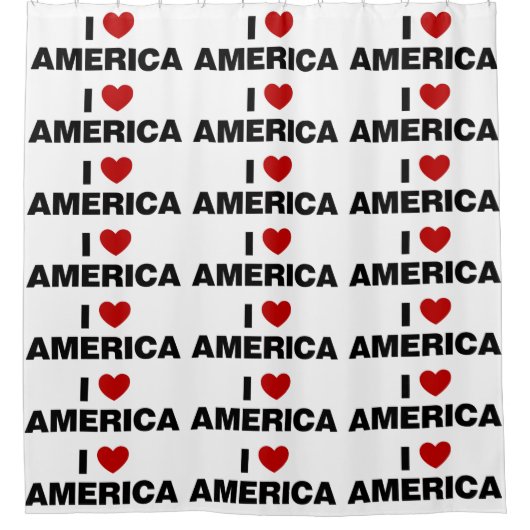 アメリカが大好き シャワーカーテン (正面)
