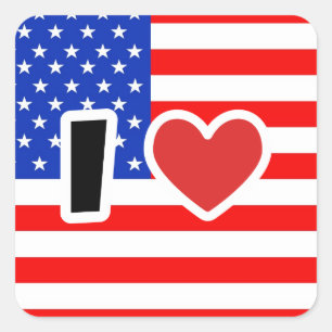 アメリカが大好き スクエアシール