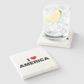 アメリカが大好き ストーンコースター (横)