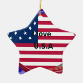 アメリカが大好き セラミックオーナメント (正面)