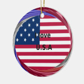 アメリカが大好き セラミックオーナメント (左)