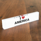 アメリカが大好き デスクネームプレート (側面)