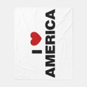 アメリカが大好き フリースブランケット (正面)