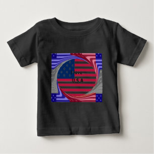 アメリカが大好き ベビーTシャツ