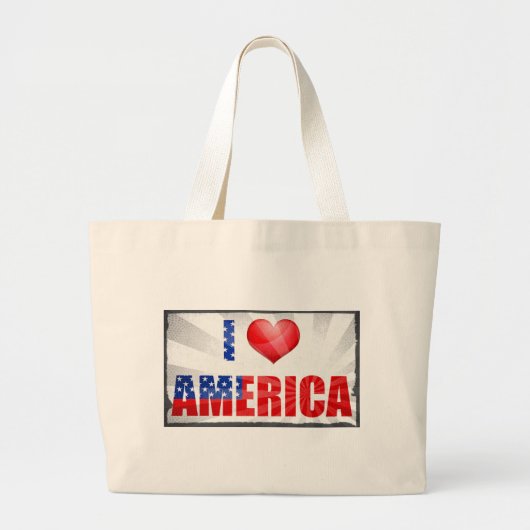アメリカが大好き ラージトートバッグ (正面)
