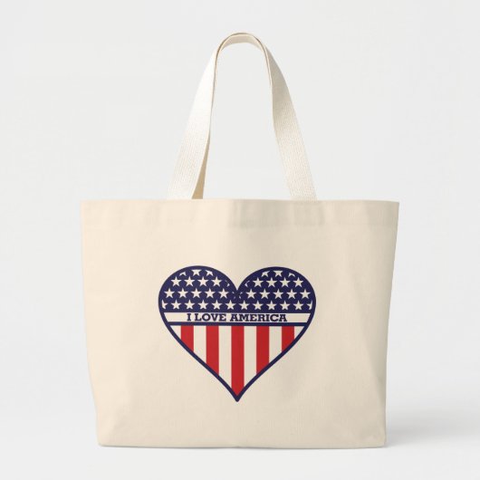 アメリカが大好き ラージトートバッグ (正面)