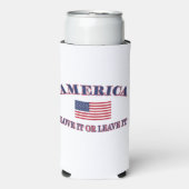 アメリカが好きか嫌いかならどちらかにしろ スリム缶クーラー (Seltzer正面)