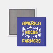 アメリカが必要とする農家 マグネット (正面/裏面)