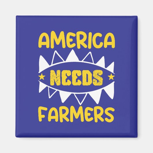 アメリカが必要とする農家 マグネット (正面)