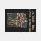 アメリカが戻ってきた2人のジェンダー1旗 フリースブランケット (正面(横))