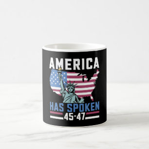アメリカが発言する 45 47 トランプ大統領 ヴィンテージ コーヒーマグカップ