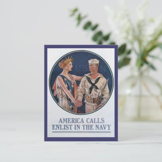 アメリカが第二次世界大戦のはがきを呼ぶ ポストカード (スタンド正面)