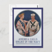 アメリカが第二次世界大戦のはがきを呼ぶ ポストカード (正面/裏面)