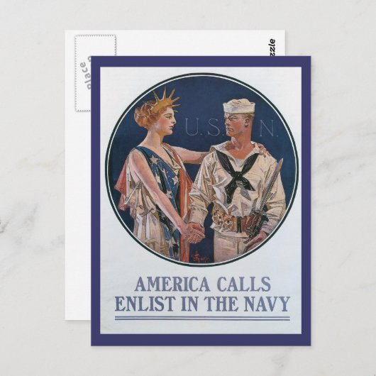 アメリカが第二次世界大戦のはがきを呼ぶ ポストカード (正面/裏面)