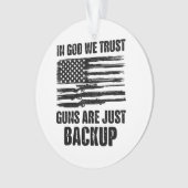 アメリカが銃を持ち直したばかりだと信じている オーナメント (正面)