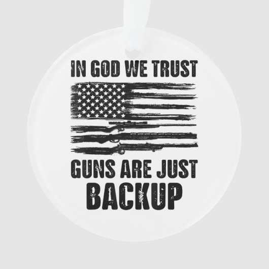 アメリカが銃を持ち直したばかりだと信じている オーナメント (正面)