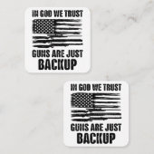 アメリカが銃を持ち直したばかりだと信じている スクエア名刺 (正面/裏面)
