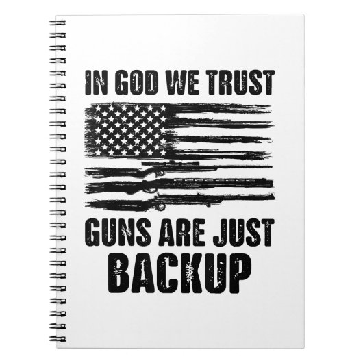 アメリカが銃を持ち直したばかりだと信じている ノートブック (正面)