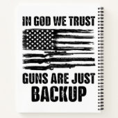アメリカが銃を持ち直したばかりだと信じている ノートブック (裏面)