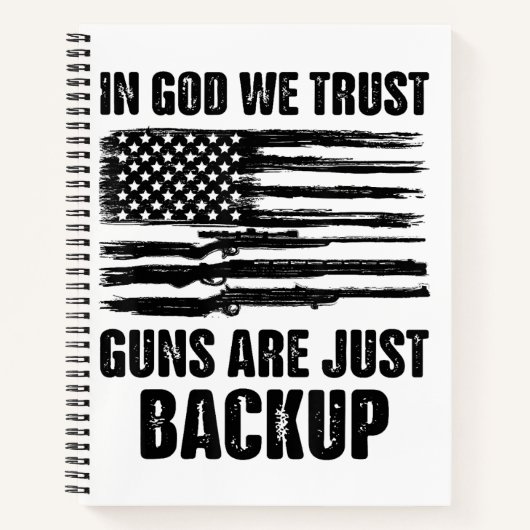 アメリカが銃を持ち直したばかりだと信じている ノートブック (正面)