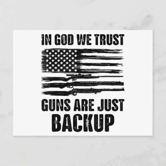 アメリカが銃を持ち直したばかりだと信じている ポストカード (正面)